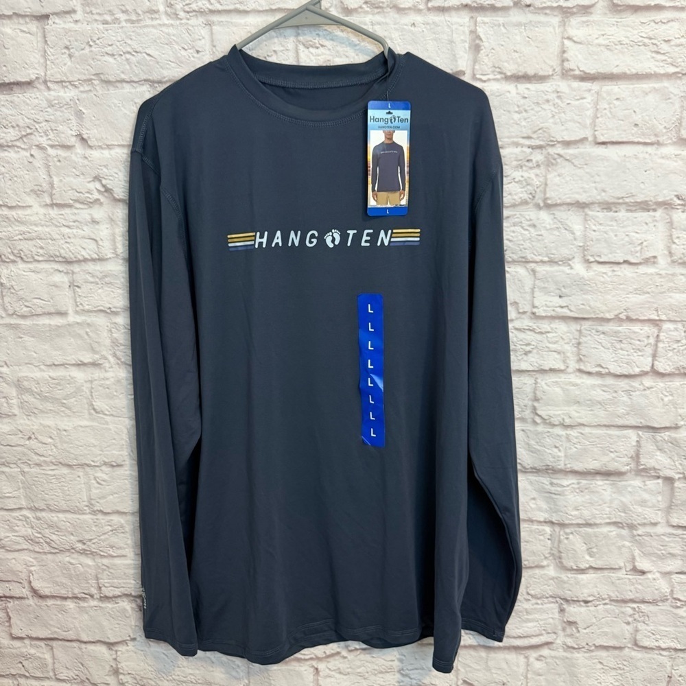 Hang Ten Men's Long Sleeve Sun/Swim Shirt UPF 50+ NWT! 1486990 large